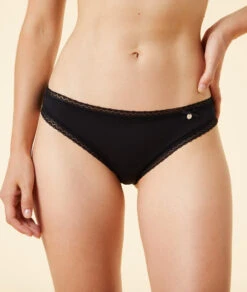 Culotte En Microfibre Bords Dentelle