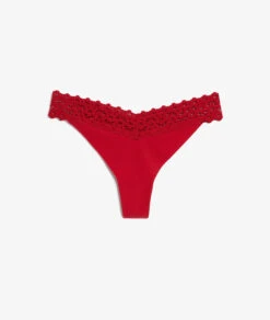 Tanga V-shape En Microfibre Et Dentelle -Lingerie Charmeuse 652435373 c
