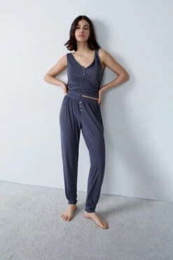 Pantalon De Pyjama Uni 9 Pantalon De Pyjama Uni -Lingerie Charmeuse 652547304 6