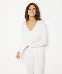 Top Manches Longues Uni -Lingerie Charmeuse 652866080 6