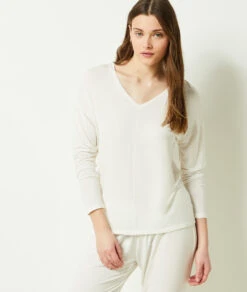 Top Manches Longues Uni -Lingerie Charmeuse 652866080 c