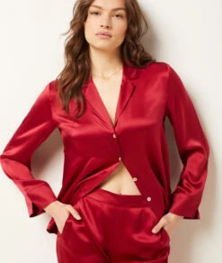 Chemise De Pyjama En Soie -Lingerie Charmeuse 652963673 c
