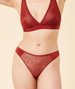 Tanga High Leg Tulle Graphique -Lingerie Charmeuse 653309175 b