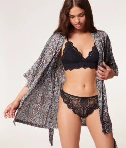 Déshabillé Satiné Imprimé -Lingerie Charmeuse 653415390 6