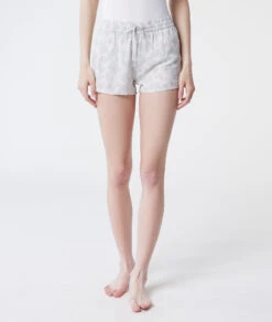 Short De Pyjama Taille Haute Imprimé