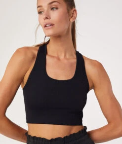 Débardeur Côtelé Dos Nageur Sans Coutures