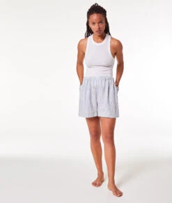 Short De Pyjama Taille Haute à Rayures -Lingerie Charmeuse 653506222 6