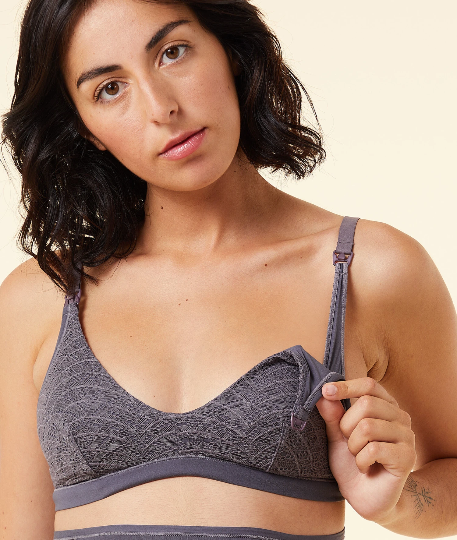 Soutien-gorge Triangle En Dentelle, Clips D'allaitement 6 Soutien-gorge Triangle En Dentelle, Clips D'allaitement – Image 4