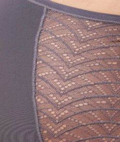 Tanga Taille Haute En Dentelle Et Microfibre -Lingerie Charmeuse 653700404 b