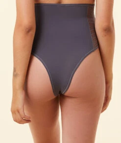 Tanga Taille Haute En Dentelle Et Microfibre -Lingerie Charmeuse 653700404 c