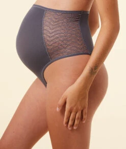 Tanga Taille Haute En Dentelle Et Microfibre