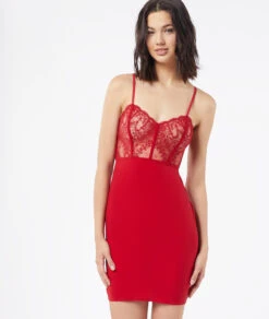 Nuisette En Dentelle Effet Bustier