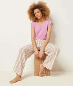 Pantalon De Pyjama En Lin Mélangé