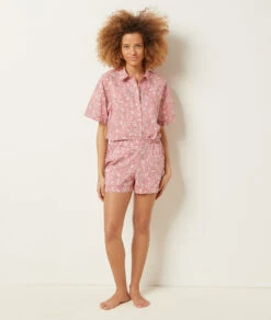 Short De Pyjama Imprimé 100% Coton