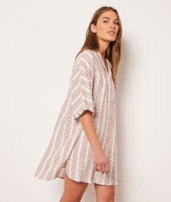 Chemise De Nuit En Lin Mélangé