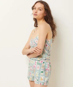 Caraco Imprimé -Lingerie Charmeuse 654065080 b