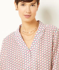 Chemise De Pyjama Satinée Imprimée -Lingerie Charmeuse 654137539 b